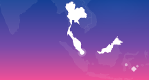 Singapore, Malaysia & Thailand flag